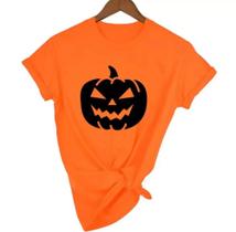 Camisa Feminina Babylook Halloween Dia Das Bruxas 100% Algodão Camisa Feminina Babylook Halloween Dia Das Bruxas 100% Algodão