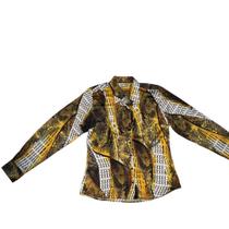 Camisa Feminina Baumgarten Estampada Manga Longa Tecido Leve e Elegante