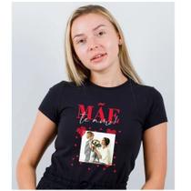 Camisa Feminina Blusa Babylook Personalizada com Foto Mãe Te Amo Dia das Mães Camisa Feminina Blusa Babylook Personalizada com Foto Mãe Te Amo Dia das Mães