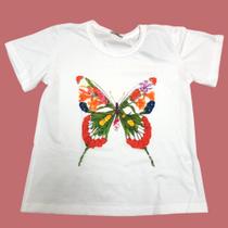 Camisa Feminina - Borboleta Colorida - Tamanho G Camisa Feminina - Borboleta Colorida - Tamanho G