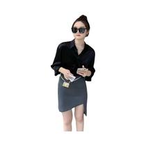 Camisa Feminina Branca De Cetim Com Mangas Compridas E Botões, Blusa Casual Elegante Para Camisa Feminina Branca De Cetim Com Mangas Compridas E Botões, Blusa Casual Elegante Para
