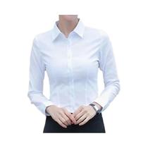 Camisa Feminina Branca De Manga Longa Com Botões, Blusa Rosa Elegante Para Escritório, Top De Camisa Feminina Branca De Manga Longa Com Botões, Blusa Rosa Elegante Para Escritório, Top De