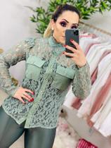 Camisa feminina butões Camisa feminina butões