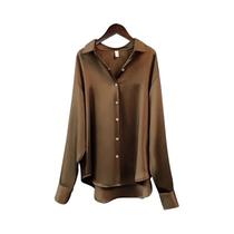 Camisa Feminina Casual de Manga Comprida - Estilo Coreano para Escritório
