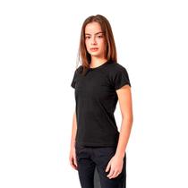 Camisa Feminina Casual Preta Camiseta Basic Logo Nas Costas Nomad