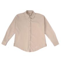 Camisa Feminina Cativa Manga Longa Bege Claro