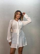 Camisa Feminina Chemise com Bolso Frontal Exclusiva