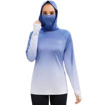 Camisa feminina com capuz de pesca BASSDASH UPF 50+ com máscara facial FS23W Camisa feminina com capuz de pesca BASSDASH UPF 50+ com máscara facial FS23W
