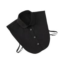 Camisa Feminina com Gola Destacável - Branca e Preta - Renda e Gola Falsa