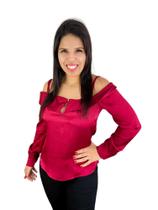 Camisa Feminina Com Ombro caído e alças 9798