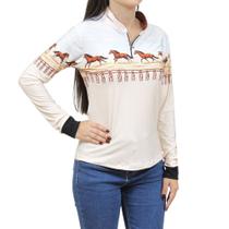 Camisa Feminina com Proteção Solar Uv Bege BRK 39784 Camisa Feminina com Proteção Solar Uv Bege BRK 39784