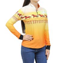 Camisa Feminina com Proteção Solar Uv Laranja BRK 39782