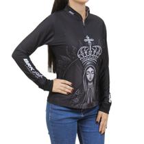Camisa Feminina com Proteção Solar Uv Preta BRK 39786 Camisa Feminina com Proteção Solar Uv Preta BRK 39786
