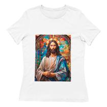 Camisa Feminina Cristo em Vitral