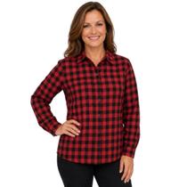 Camisa Feminina De Flanela Xadrez Manga Longa Plus Size COR:VermelhoTAMANHO:G2 Camisa Feminina De Flanela Xadrez Manga Longa Plus Size COR:VermelhoTAMANHO:G2