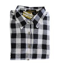 Camisa Feminina De Flanela Xadrez Manga Longa Plus Size