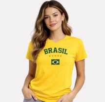 Camisa Feminina De Manga Do Brasil Adulto P M G E Gg Camisa Feminina De Manga Do Brasil Adulto P M G E Gg