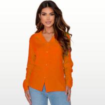 Camisa Feminina Elegante Blusa Manga Longa Social Casual Camisa Feminina Elegante Blusa Manga Longa Social Casual