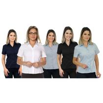 Camisa feminina em tricoline - Promocional - Demorgan Uniformes