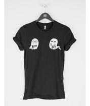 Camisa Feminina Fantasma Do Halloween Baby Look Boo Bee