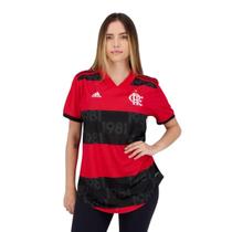 Camisa Feminina Flamengo Listrada Rubro Negra Home Vermelha I 2021