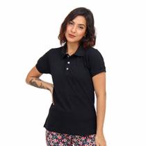 Camisa Feminina Gola Polo Algodão Várias Cores