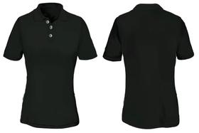 Camisa feminina gola polo preta Camisa feminina gola polo preta