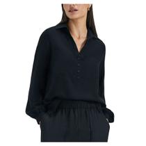 Camisa Feminina Hering ML Preta - K458N10EN