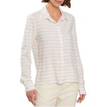 Camisa Feminina Infini Listrada Branca - S539