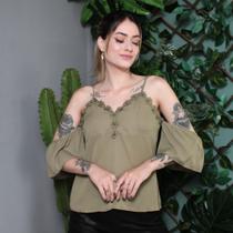 camisa feminina manga borboleta tam P