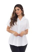 Camisa Feminina Manga Curta Com Botão Ref. 15646 Camisa Feminina Manga Curta Com Botão Ref. 15646