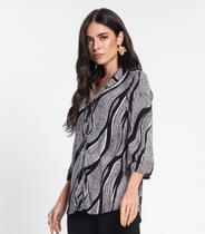 Camisa Feminina Manga Longa 7/8 Rovitex Preto