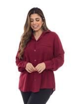 Camisa Feminina Manga Longa Com Botões Premium