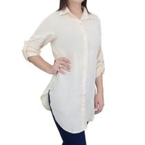 Camisa Feminina Milani Chemise Bea Bege - 226-24 Camisa Feminina Milani Chemise Bea Bege - 226-24