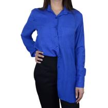 Camisa Feminina Milani ML Chemise Azul Naval - 338-23