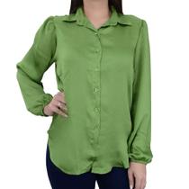 Camisa Feminina Milani ML Verde Cintilante - 248