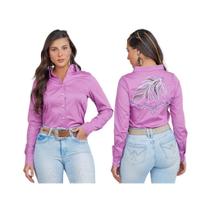 Camisa Feminina Minuty Bordada - Ref. 1200 - Escolha a cor Camisa Feminina Minuty Bordada - Ref. 1200 - Escolha a cor