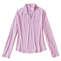 Camisa feminina Orvis Dricast, com zíper, lilás de primavera, tamanho L