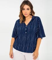 Camisa Feminina Plus Size Free Rovitex Plus Azul - Rovitex Plus Size Camisa Feminina Plus Size Free Rovitex Plus Azul - Rovitex Plus Size