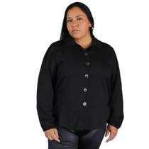Camisa Feminina Plus Size Viscose Linho Cereja Rosa 01.05.85328