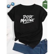Camisa Feminina POST MALONE Baby Look 100% Algodão
