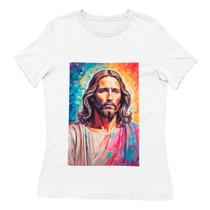 Camisa Feminina Premium Jesus Multicolors