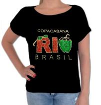 Camisa feminina preta - Rio coco pedras Camisa feminina preta - Rio coco pedras