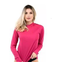 Camisa Feminina Proteção Solar Uv+50 Camiseta Segunda Pele Térmica Praia Esporte