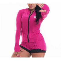 Camisa Feminina Proteção UV C/ Zíper para Academia, Praia, Ciclismo e Exercício Funcional FPS50+ - Camisa Feminina Proteção UV C/ Zíper para Academia, Praia, Ciclismo e Exercício Funcional FPS50+ -