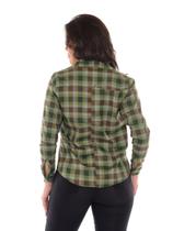 Camisa Feminina Sarja Xadrez Verde