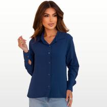 Camisa Feminina Social Manga Longa Elegante Formal Executiva
