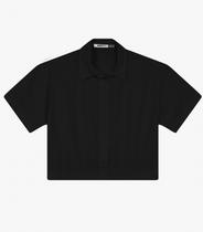 Camisa Feminina Tricoline Minty Preto Camisa Feminina Tricoline Minty Preto