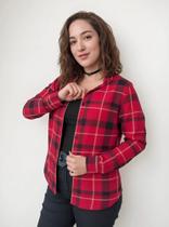 Camisa Feminina Xadrez Manga Longa Viscose Camisa Feminina Xadrez Manga Longa Viscose