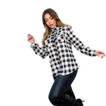 Camisa Feminina Xadrez para Festas Juninas e Country